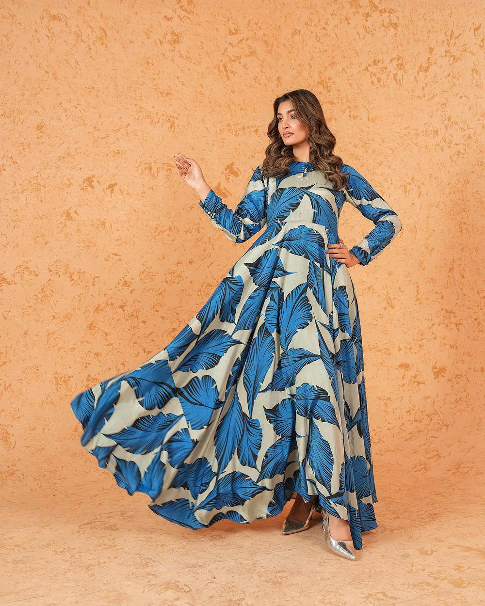 1-Piece Ready-to-Wear Printed Silk Maxi | 16419-IG-SLK Sha Posh Textile