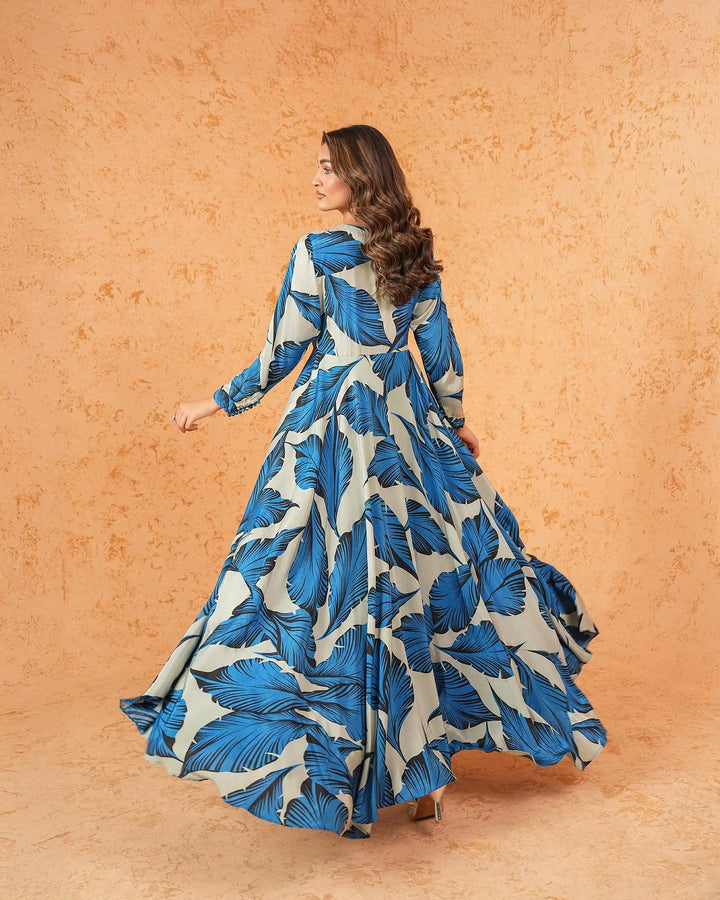 1-Piece Ready-to-Wear Printed Silk Maxi | 16419-IG-SLK Sha Posh Textile