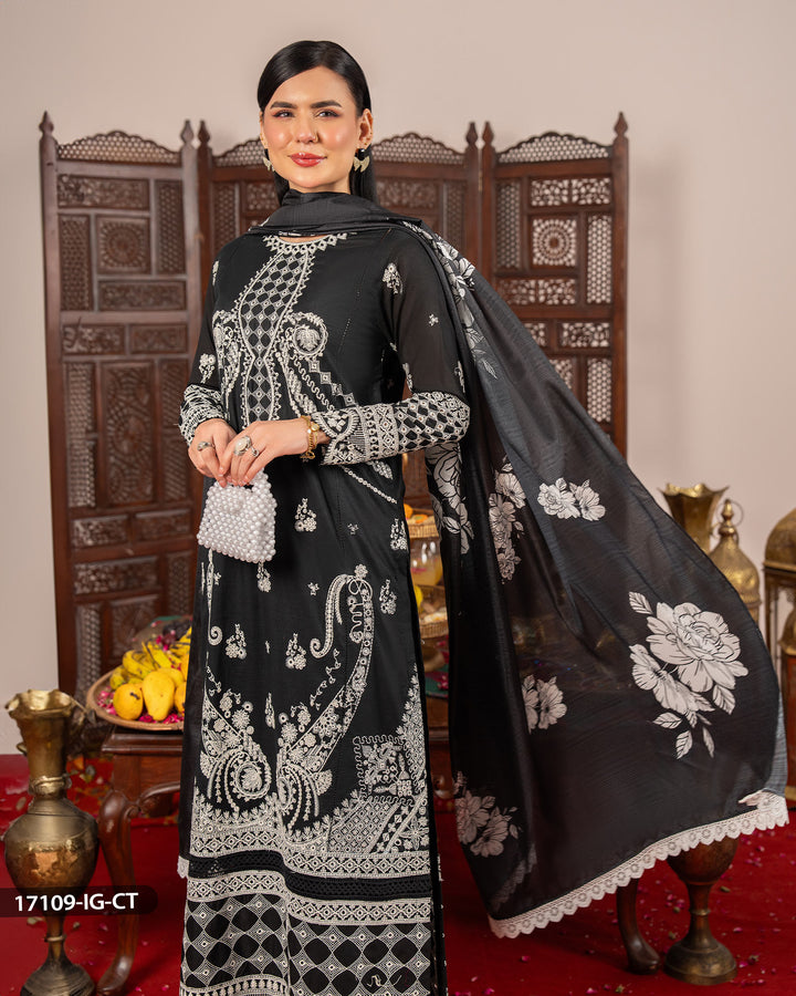 3 Piece Cotton Suit | 17109-IG-CT - Sha Posh Textile