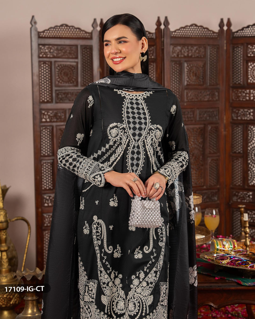 3 Piece Cotton Suit | 17109-IG-CT - Sha Posh Textile