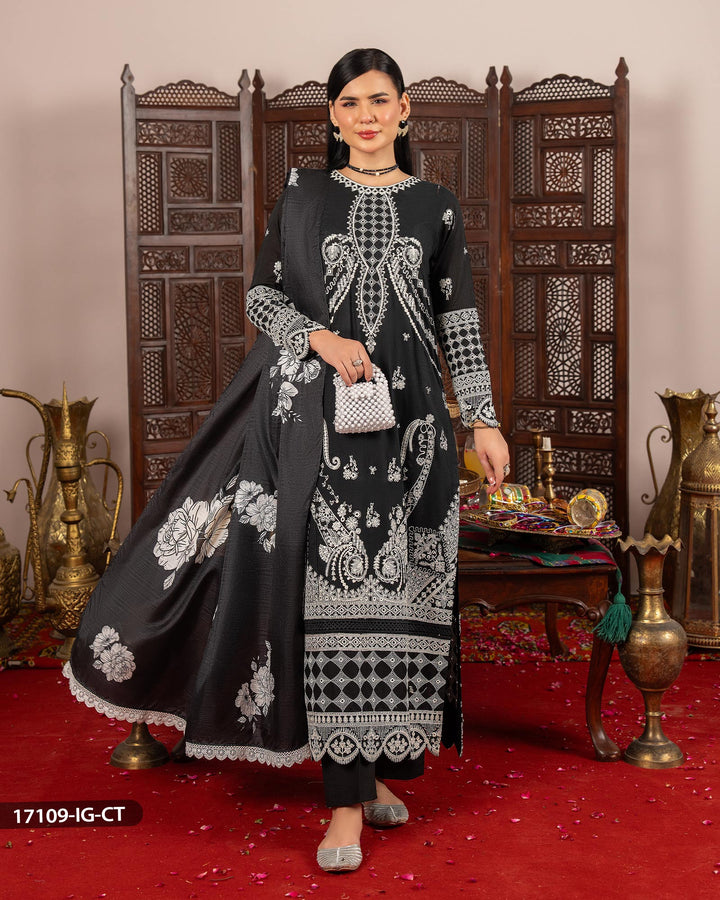 3 Piece Cotton Suit | 17109-IG-CT - Sha Posh Textile