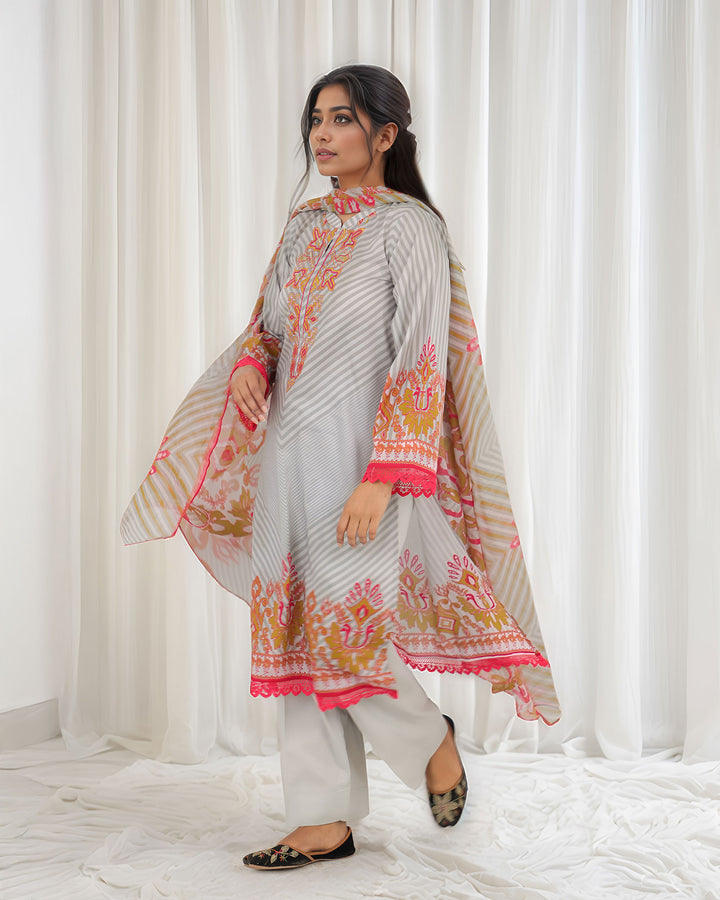 Unstitched Lawn | UNFF0116 - Sha Posh Textile
