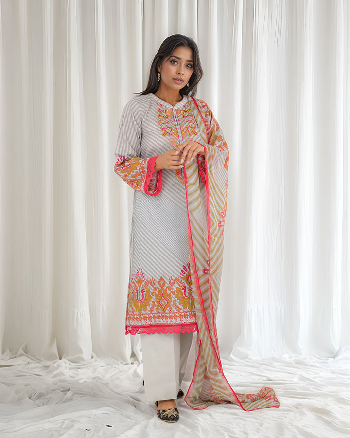 Unstitched Lawn | UNFF0116 - Sha Posh Textile