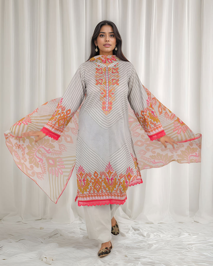 Unstitched Lawn | UNFF0116 - Sha Posh Textile