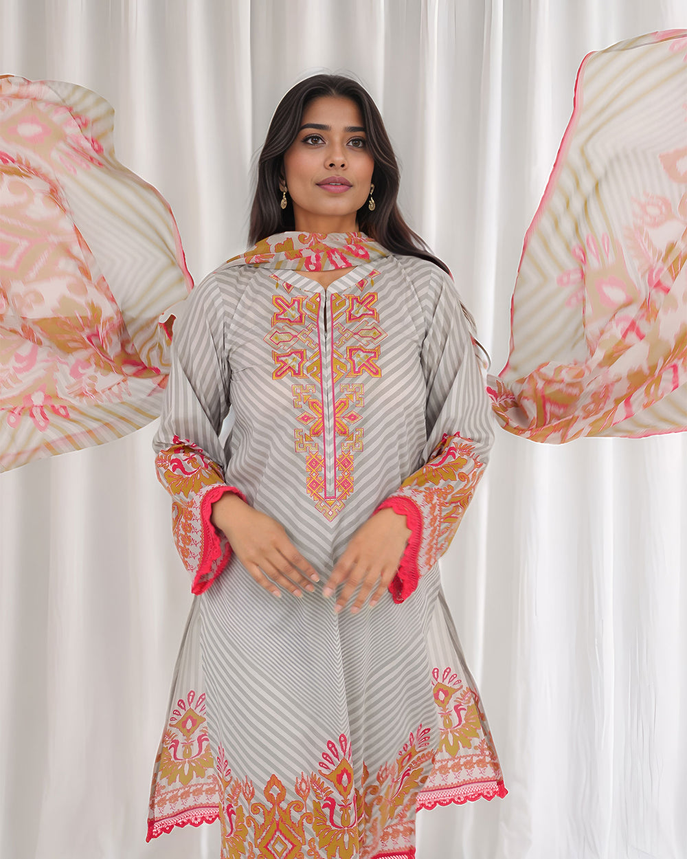 Unstitched Lawn | UNFF0116 - Sha Posh Textile