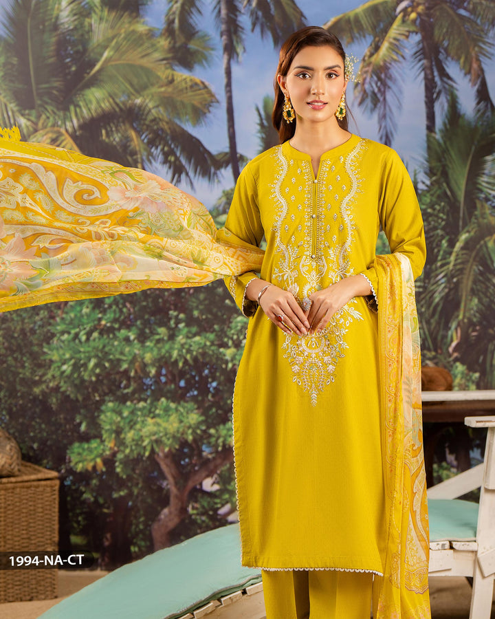 3 Piece Jacquard Cotton Suit | 1994-NA-J.CT - Sha Posh Textile