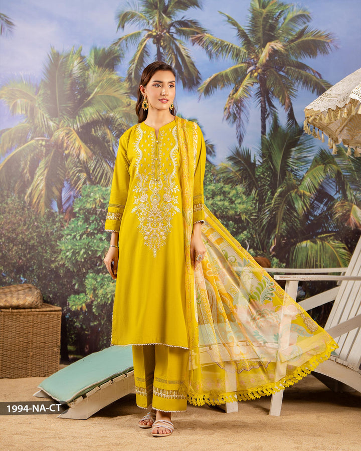 3 Piece Jacquard Cotton Suit | 1994-NA-J.CT - Sha Posh Textile