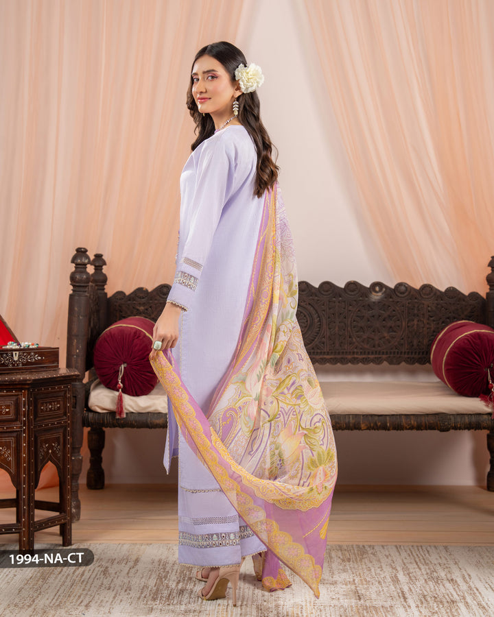 3 Piece Jacquard Cotton Suit | 1994-NA-J.CT - Sha Posh Textile