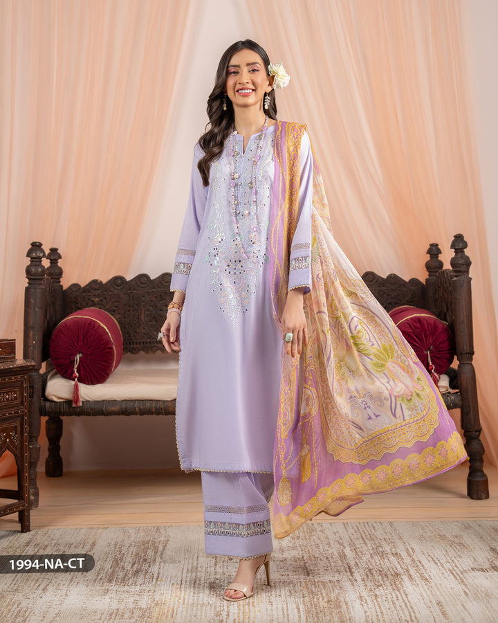 3 Piece Jacquard Cotton Suit | 1994-NA-J.CT - Sha Posh Textile