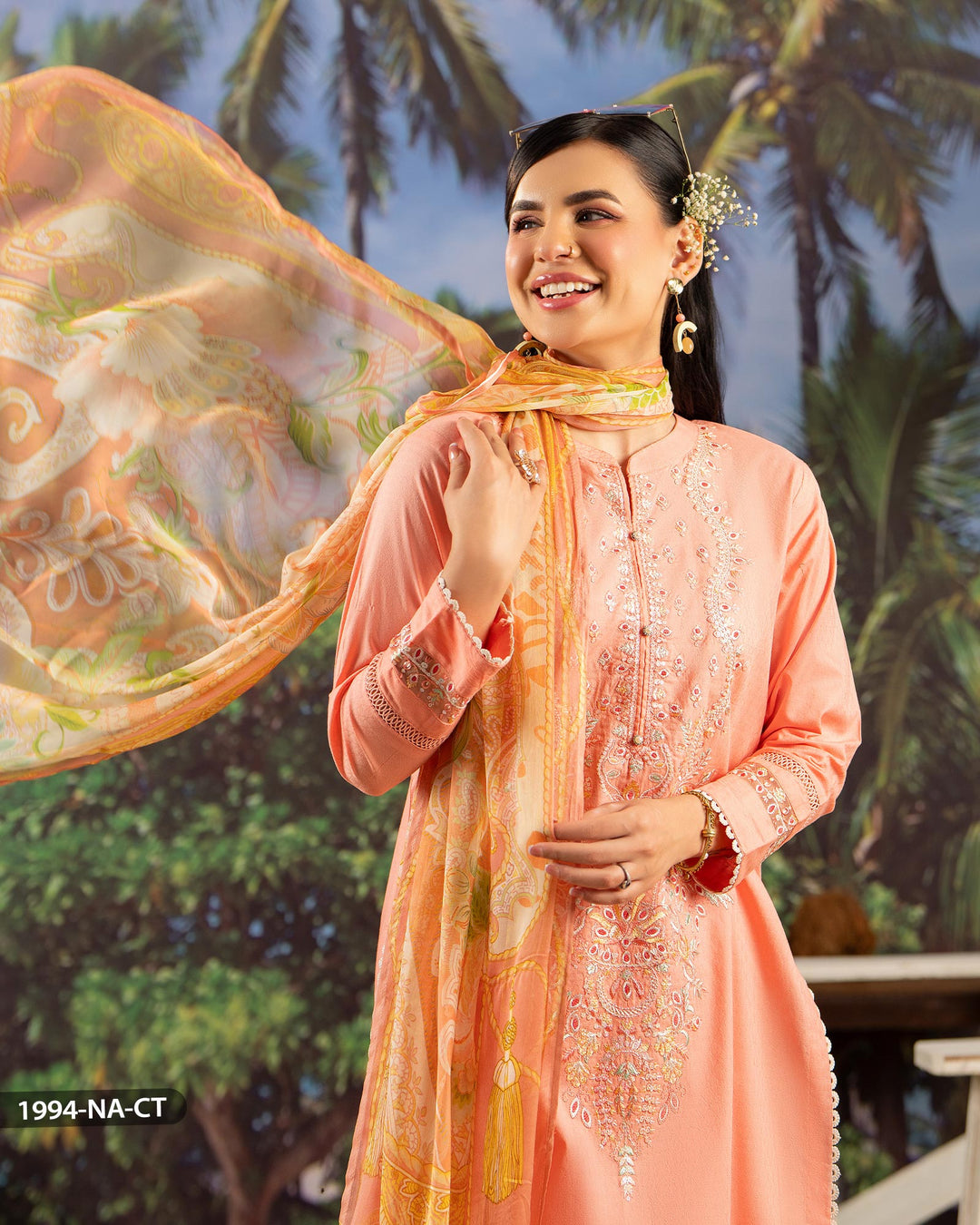 3 Piece Jacquard Cotton Suit | 1994-NA-J.CT - Sha Posh Textile