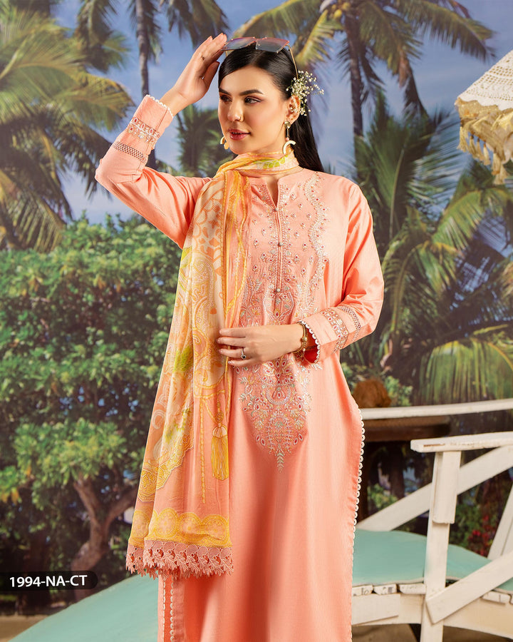 3 Piece Jacquard Cotton Suit | 1994-NA-J.CT - Sha Posh Textile