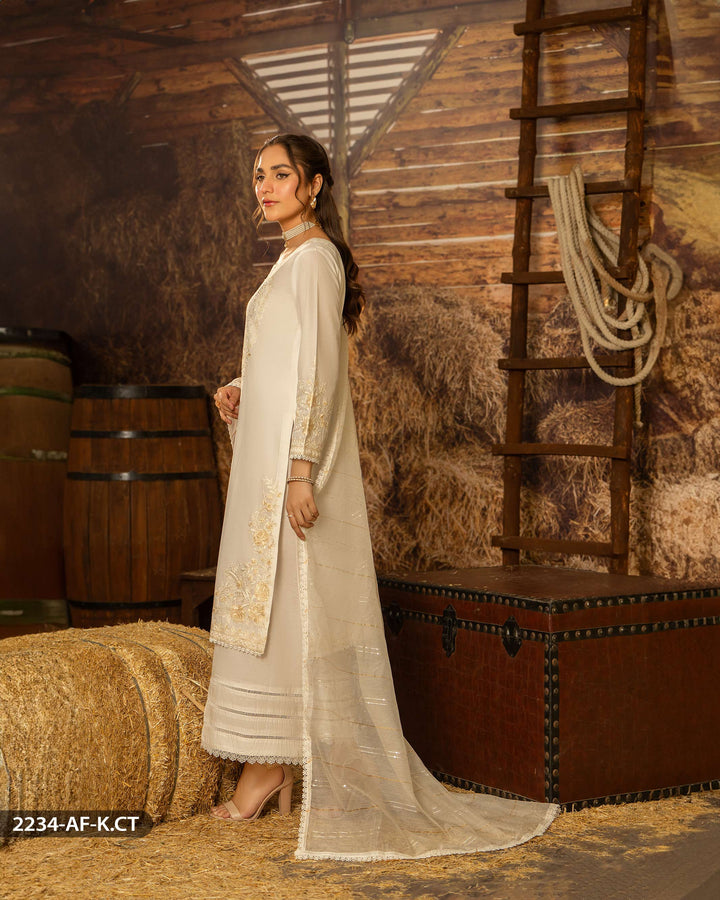 3 Piece Cambric Cotton Suit | 2234-AF-K.CT - Sha Posh Textile