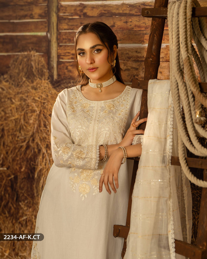3 Piece Cambric Cotton Suit | 2234-AF-K.CT - Sha Posh Textile