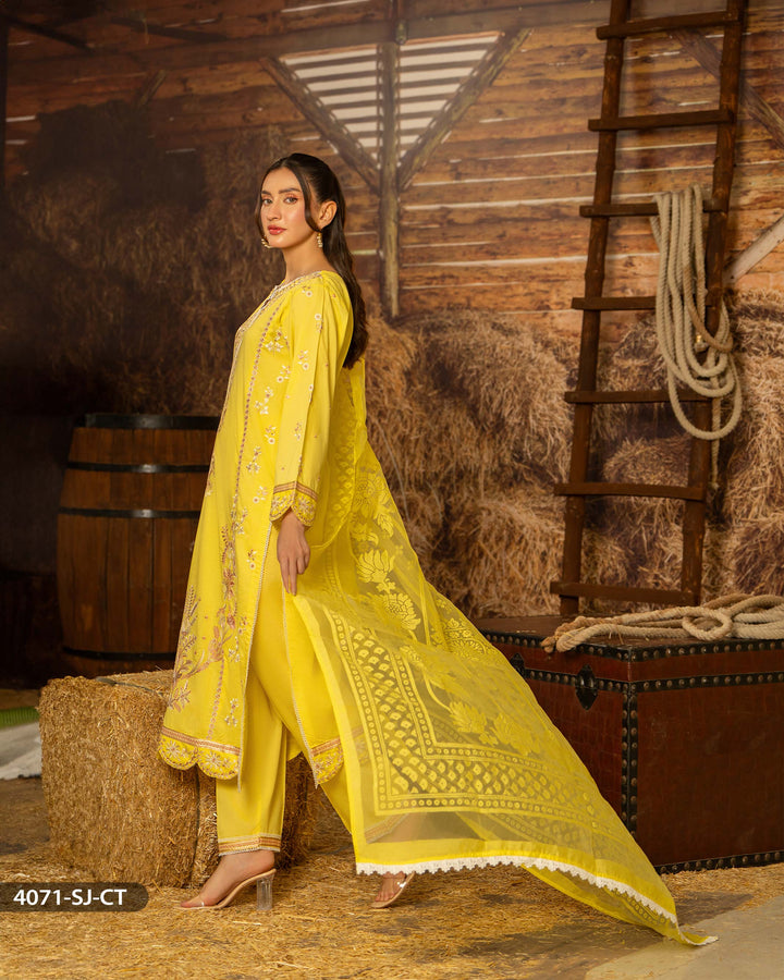 3 Piece Cambric Cotton Suit | 4071-SJ-K.CT - Sha Posh Textile