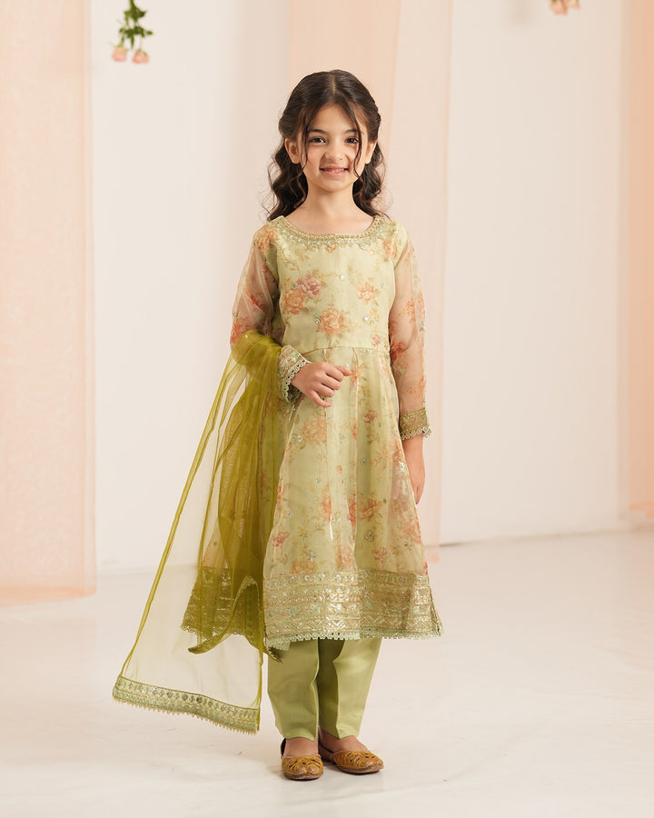 Kids Tissue Frock | 2274 - Sha Posh Textile