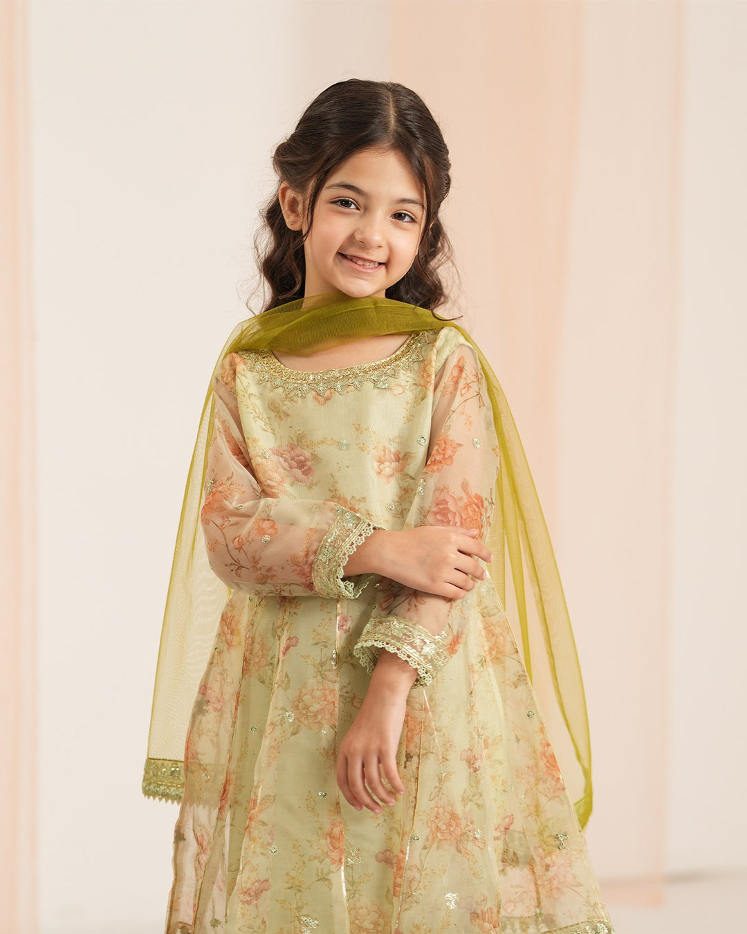 Kids Tissue Frock | 2274 - Sha Posh Textile