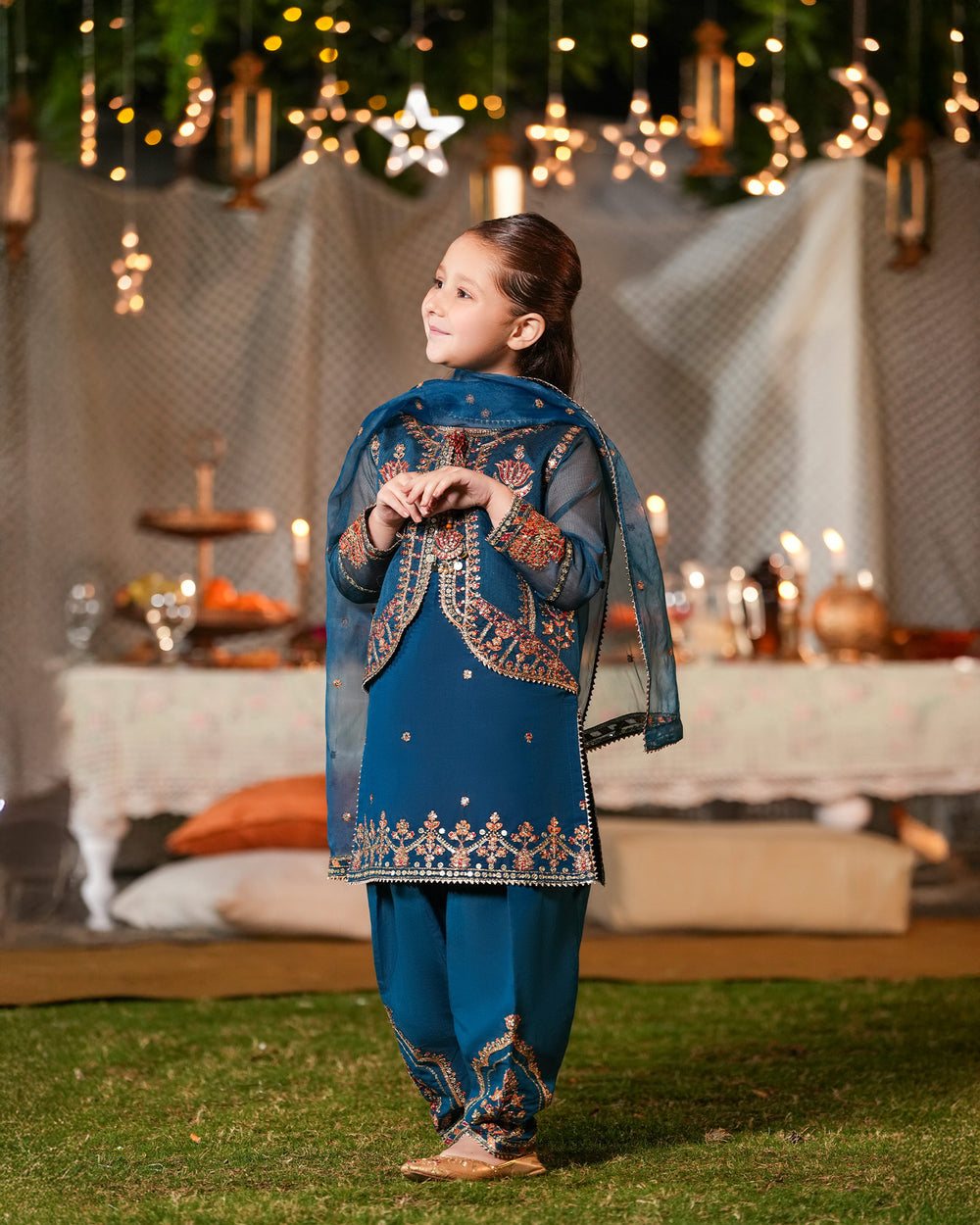 Kids 3-Piece Ready-to-Wear Bori Net Suit | 4078-SJ-B.NET - Sha Posh Textile