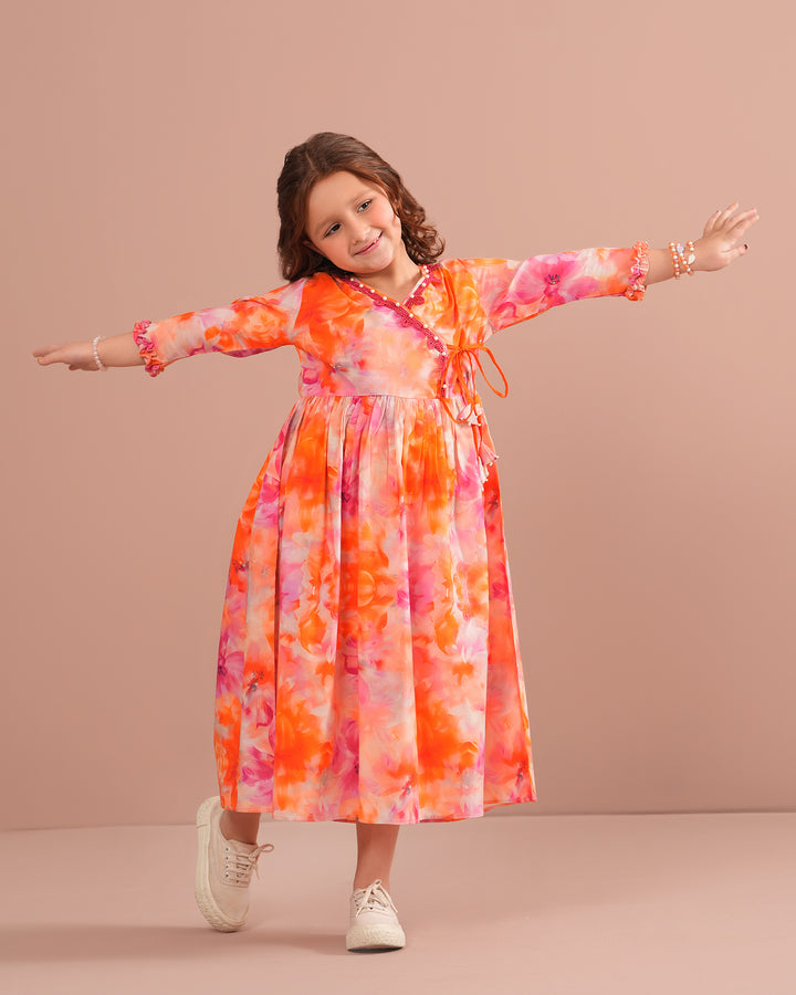 Kids 1-Piece Ready-to-Wear Lawn Frock | 17324-IG-LWN - Sha Posh Textile