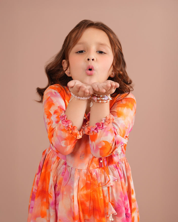 Kids 1-Piece Ready-to-Wear Lawn Frock | 17324-IG-LWN - Sha Posh Textile