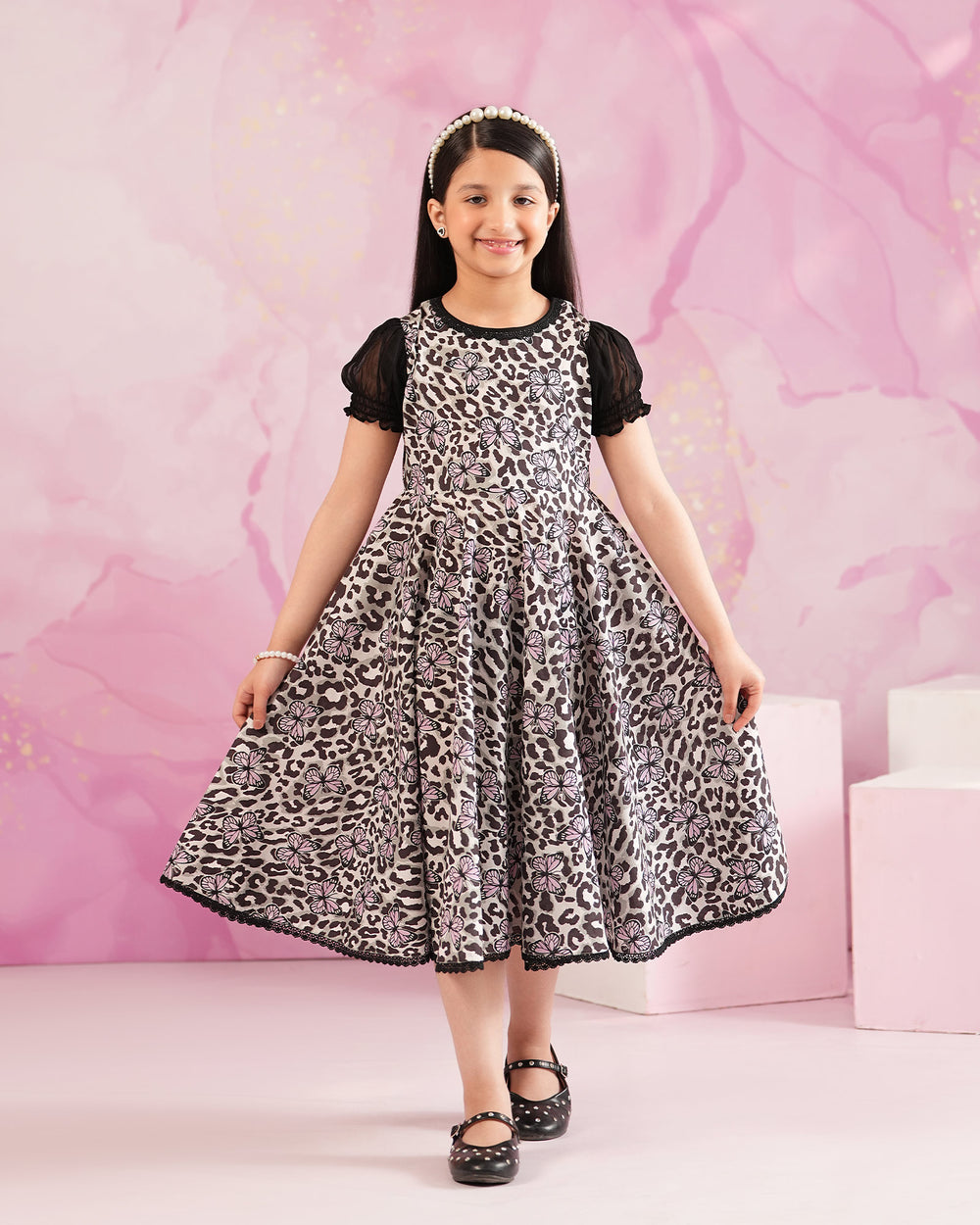 Kids 1-Piece Ready-to-Wear Lawn Frock | 17359-IG-LWN - Sha Posh Textile