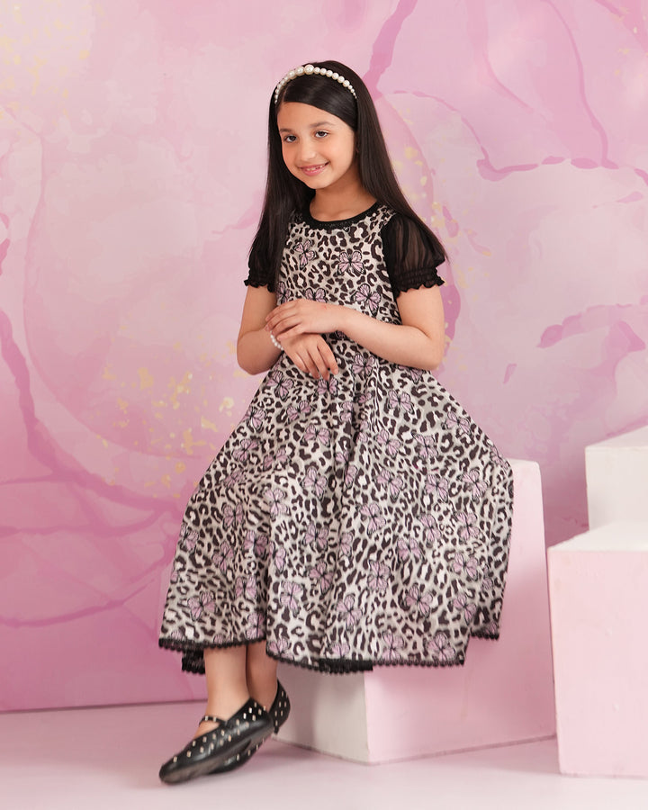 Kids 1-Piece Ready-to-Wear Lawn Frock | 17359-IG-LWN - Sha Posh Textile