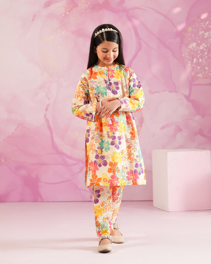 Kids 2-Piece Ready-to-Wear Cambric Cotton Suit | 36065-FU-K.CT - Sha Posh Textile