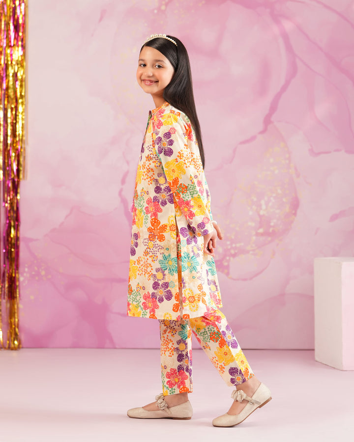 Kids 2-Piece Ready-to-Wear Cambric Cotton Suit | 36065-FU-K.CT - Sha Posh Textile
