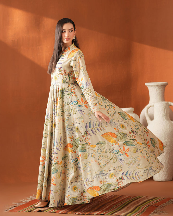 1-Piece Ready-to-Wear Lawn Frock| 17250-IG-LWN - Sha Posh Textile