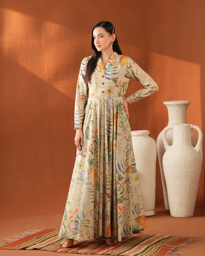 1-Piece Ready-to-Wear Lawn Frock| 17250-IG-LWN - Sha Posh Textile