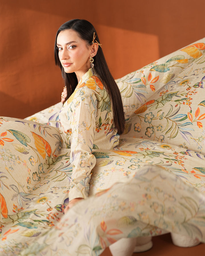 1-Piece Ready-to-Wear Lawn Frock| 17250-IG-LWN - Sha Posh Textile