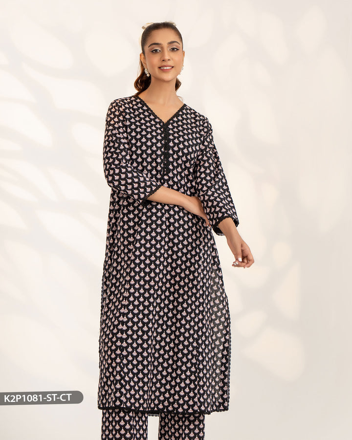 2 Piece Cotton Suit | 1081-ST-CT - Sha Posh Textile