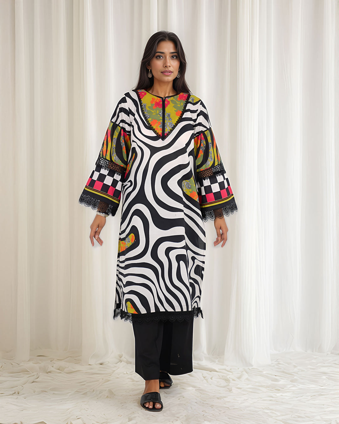 Unstitched Cambric Cotton | UNFF127 - Sha Posh Textile