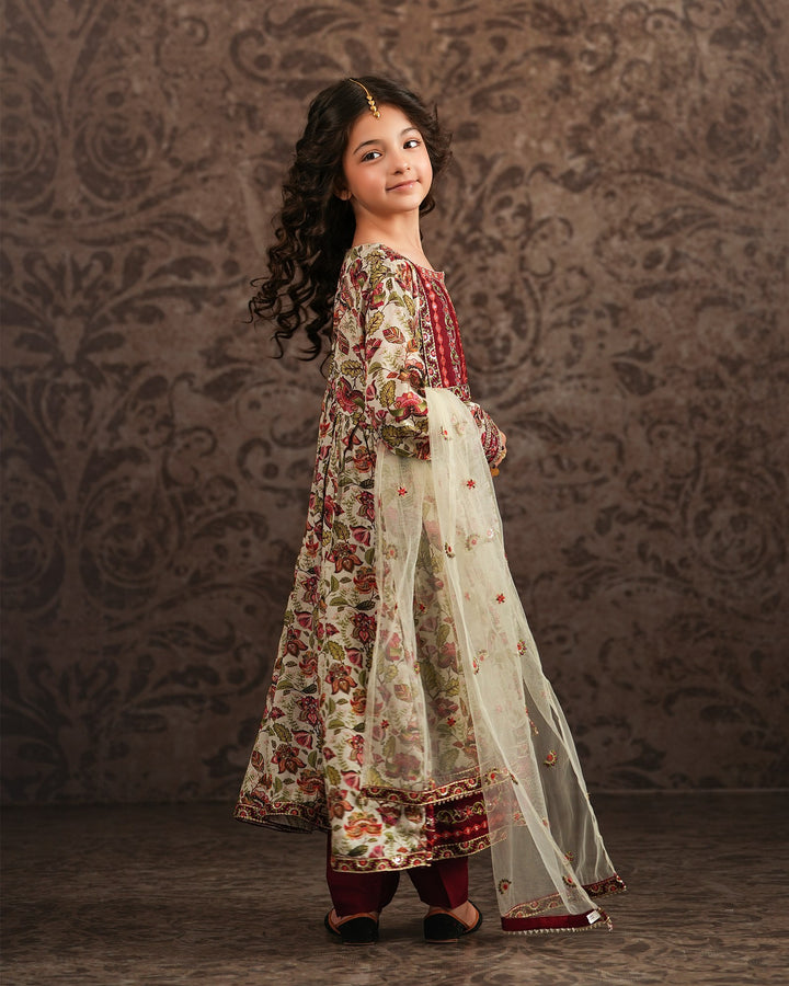 Kids Raw Silk Frock | 1319 - Sha Posh Textile