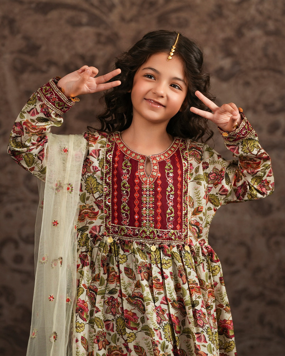 Kids Raw Silk Frock | 1319 - Sha Posh Textile