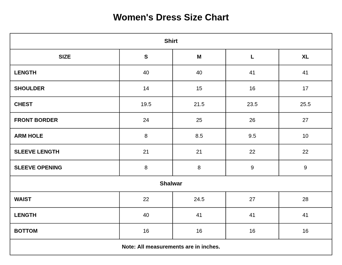 Women 3 Pcs Women Jacquard Khaddar | 16462-IG-J.KD size chart
