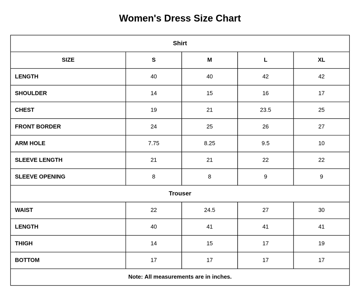 Women 3 Pcs Women Khaddar | 16472-IG-KD size chart