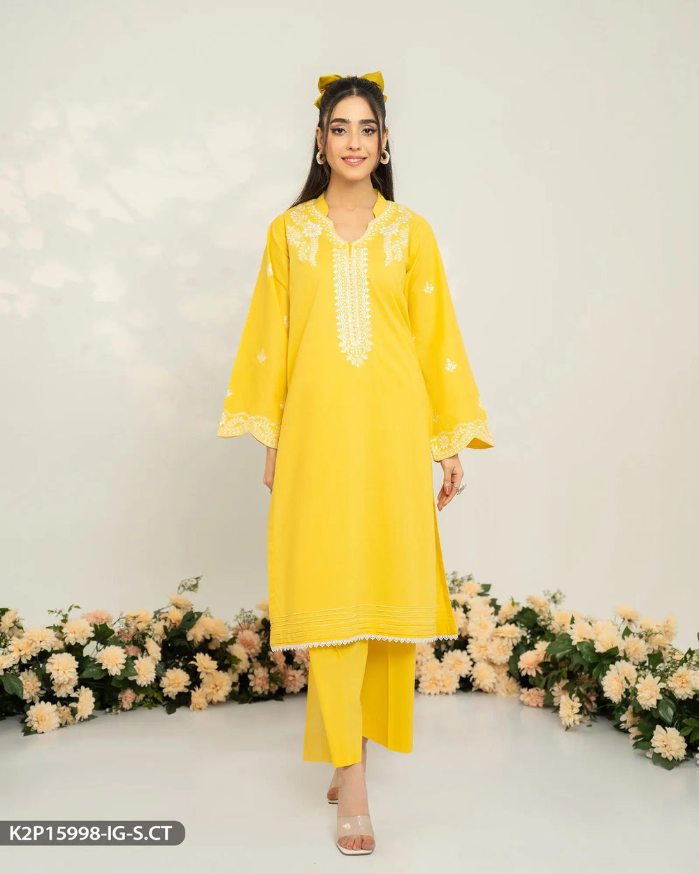 2 Piece Embroidered Suit | 15998-IG-S.CT Sha Posh Textile