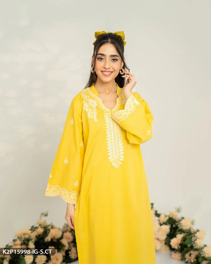 2 Piece Embroidered Suit | 15998-IG-S.CT Sha Posh Textile