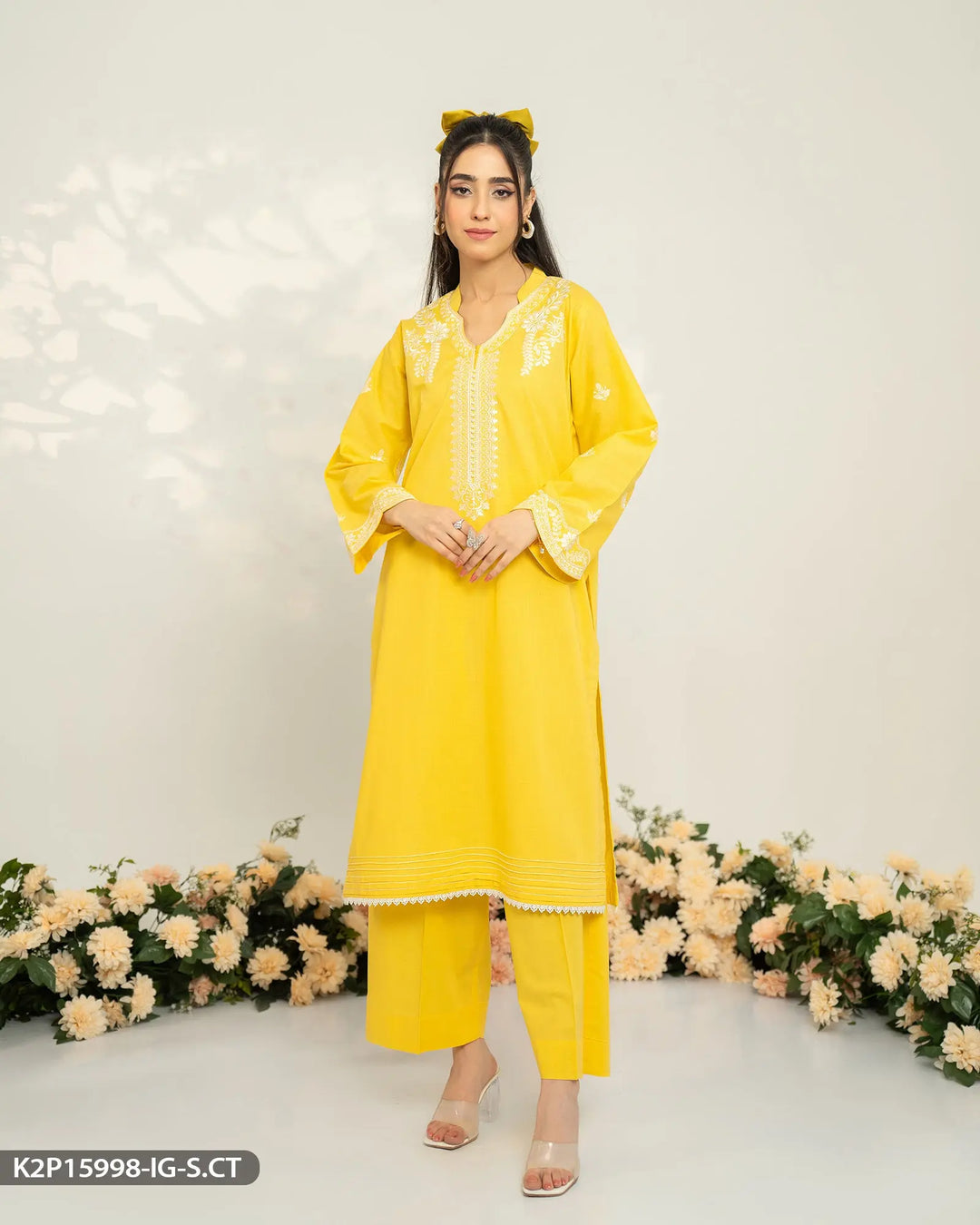 2 Piece Embroidered Suit | 15998-IG-S.CT Sha Posh Textile