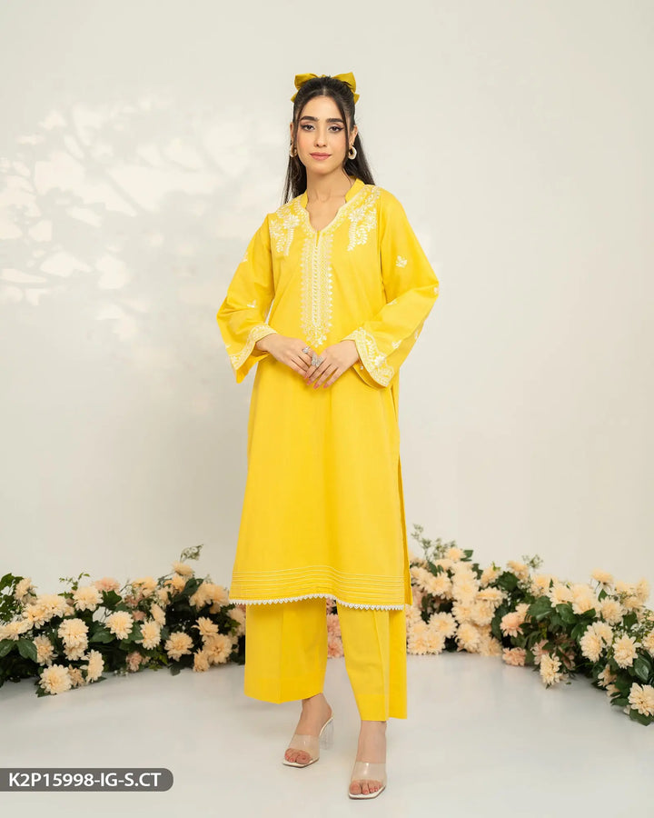 2 Piece Embroidered Suit | 15998-IG-S.CT Sha Posh Textile