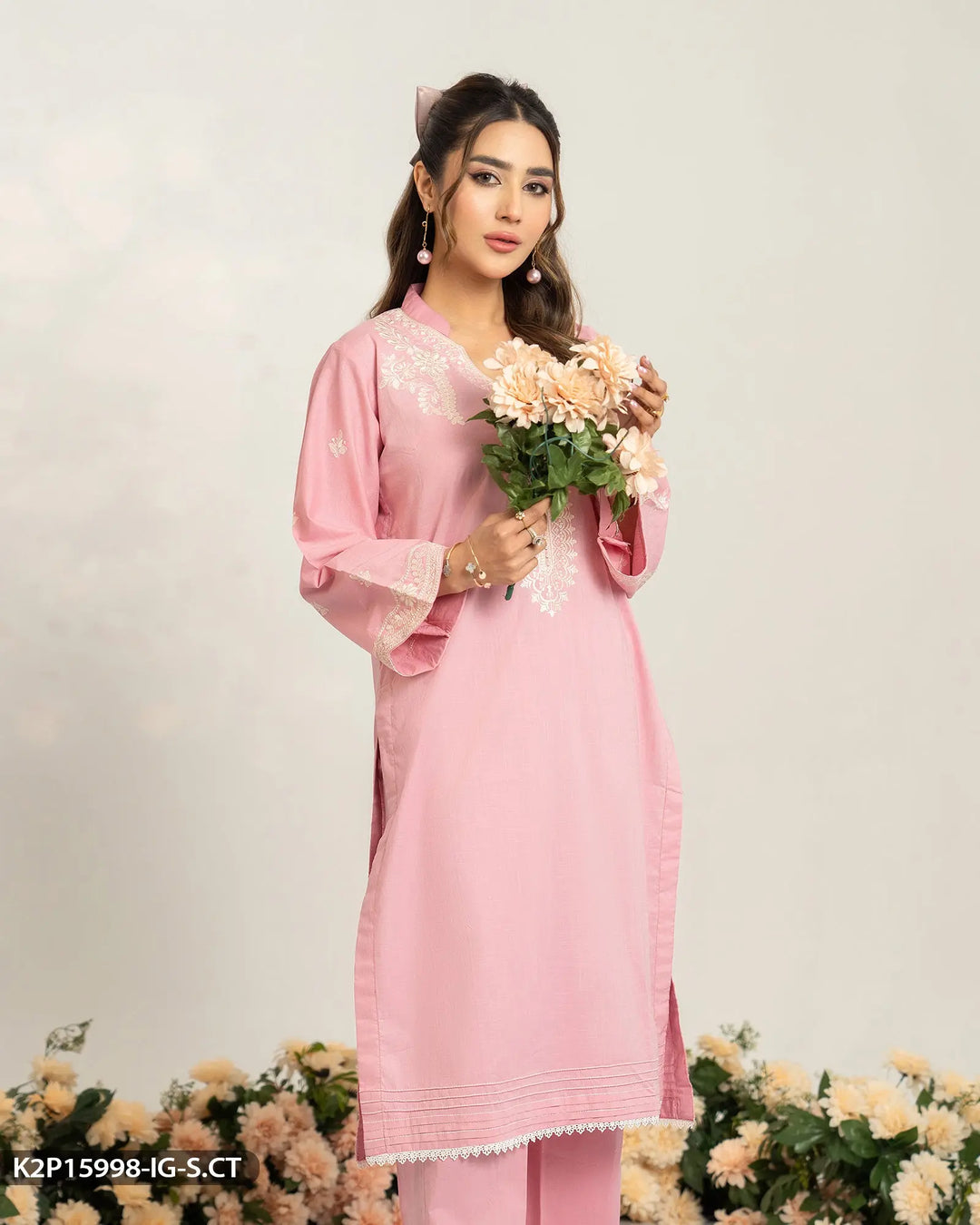 2 Piece Embroidered Suit | 15998-IG-S.CT Sha Posh Textile