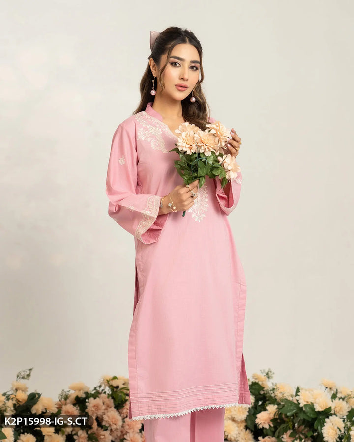2 Piece Embroidered Suit | 15998-IG-S.CT Sha Posh Textile