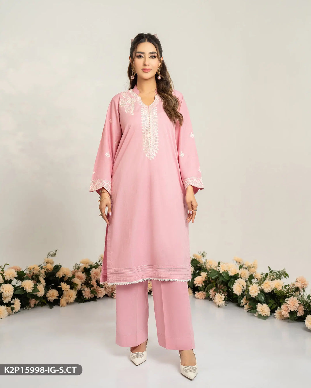 2 Piece Embroidered Suit | 15998-IG-S.CT Sha Posh Textile