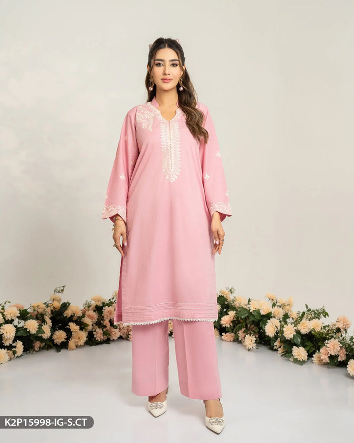 2 Piece Embroidered Suit | 15998-IG-S.CT Sha Posh Textile