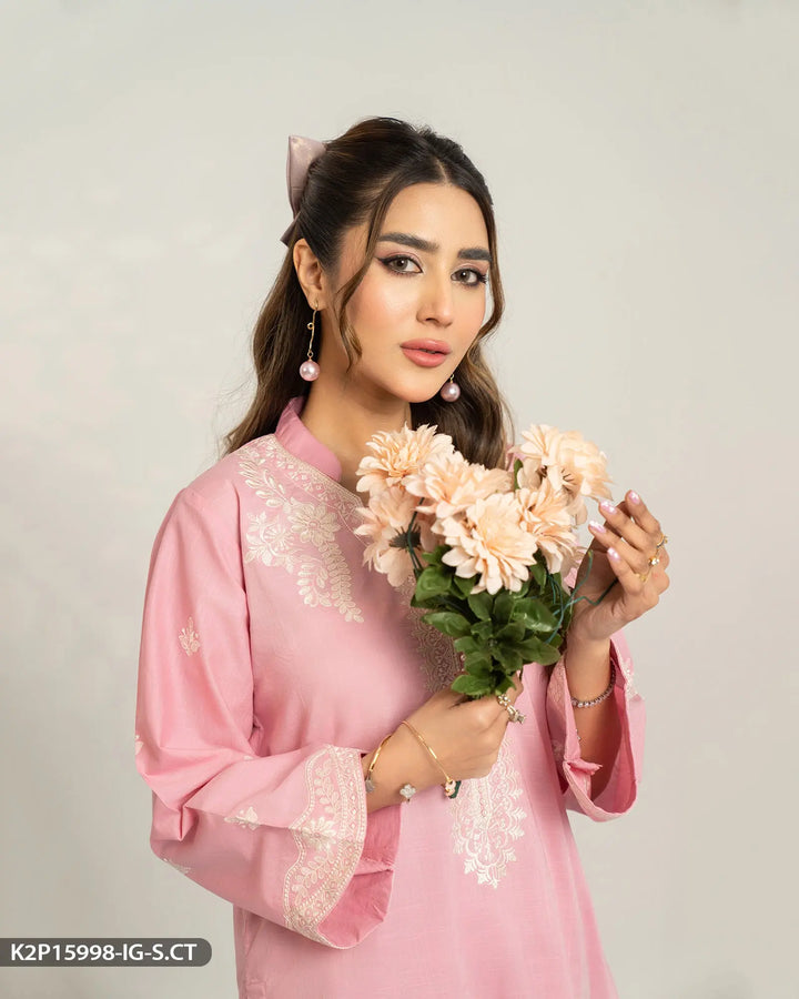 2 Piece Embroidered Suit | 15998-IG-S.CT Sha Posh Textile