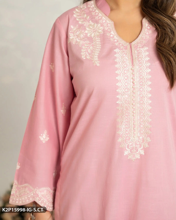 2 Piece Embroidered Suit | 15998-IG-S.CT Sha Posh Textile