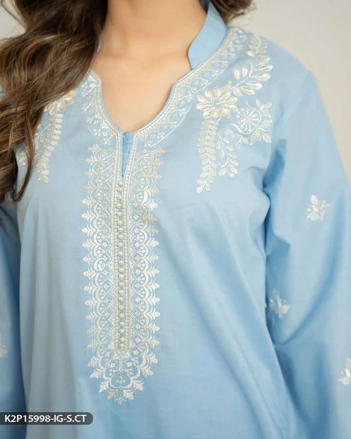 2 Piece Embroidered Suit | 15998-IG-S.CT Sha Posh Textile