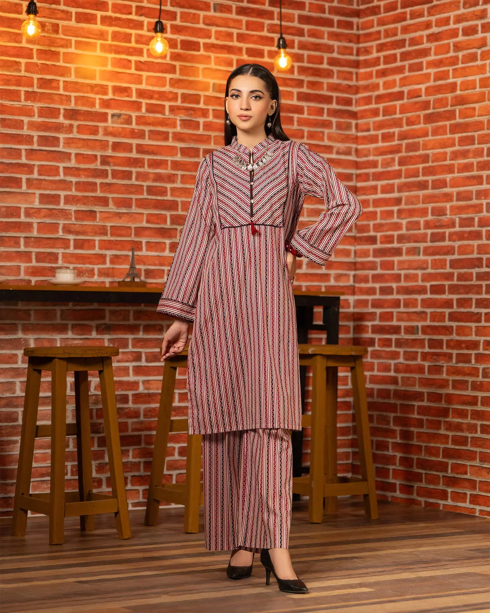2 Piece Khaddar Suit Stitched | 16284-IG-KD - Sha Posh Textile