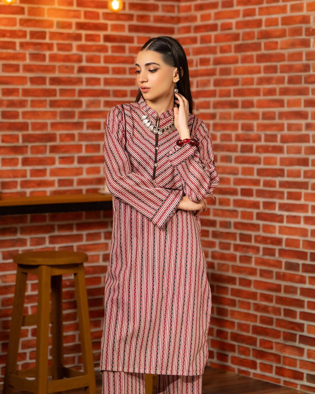 2 Piece Khaddar Suit Stitched | 16284-IG-KD - Sha Posh Textile