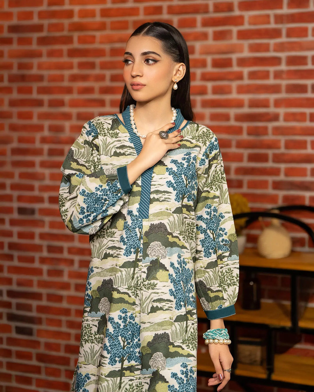 2 Piece Khaddar Suit Stitched | 16308-IG-KD - Sha Posh Textile